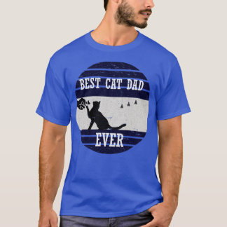 猫最高のパパエバーヴィンテージレトロスタイル Tシャツ