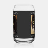 猫最高のパパエバー写真黒 ガラス缶 (左)