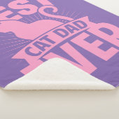 猫最高のパパエバー-猫シルエット シェルパブランケット (3/4)