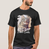 猫最高のパパシンプルクール写真モダングランジ Tシャツ (正面)
