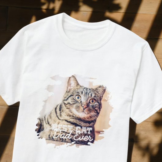 猫最高のパパシンプルクール写真モダングランジ Tシャツ