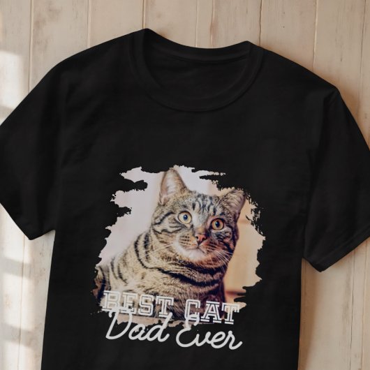 猫最高のパパシンプルクール写真モダングランジ Tシャツ