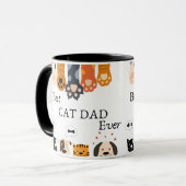 猫最高のパパモダン写真カスタムと猫の名前 マグカップ (正面左)