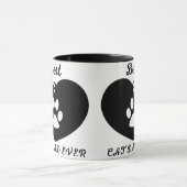 猫最高のパパモダン写真カスタムと猫の名前 マグカップ (中央)