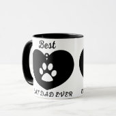 猫最高のパパモダン写真カスタムと猫の名前 マグカップ (正面左)