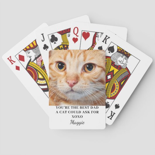 猫最高のパパ写真 トランプ (裏面)