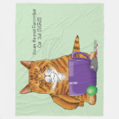 猫最高のパパ父の日 フリースブランケット (正面)