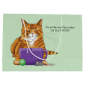 猫最高のパパ父の日 ラージペーパーバッグ (裏面)