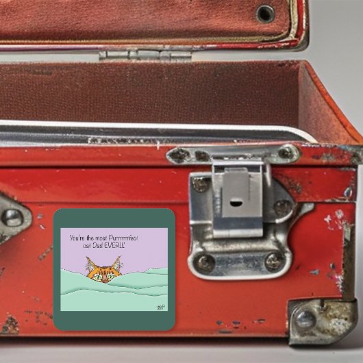 猫最高のパパ!父の日 スクエアシール