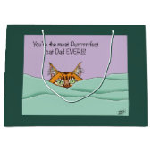 猫最高のパパ!父の日 ラージペーパーバッグ (正面)