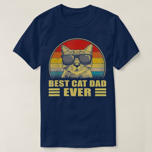 猫最高のパパEver Bump Fit Father's Day Gift Daddy Tシャツ (デザイン正面)