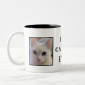 猫最高のパパEver Father's Dayの写パーソナライズされた真 ツートーンマグカップ (左)