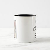 猫最高のパパEver Father's Dayの写パーソナライズされた真 ツートーンマグカップ (中央)