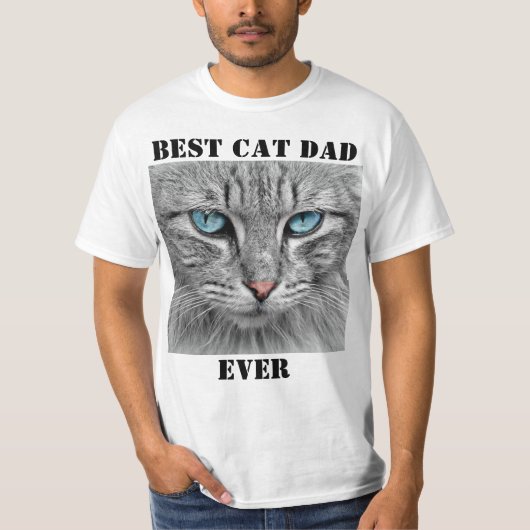 猫最高のパパEver Photo Create Your Own Pet Tシャツ (正面)