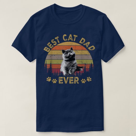 猫最高のパパEverFunny Cat Daddy Father Day 2022 Tシャツ (デザイン正面)