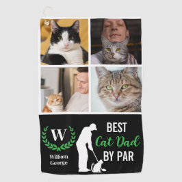 猫最高のパパPar Photo Collage for Father's Day ゴルフタオル