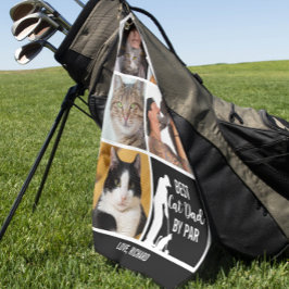 猫最高のパパPar Photo Collage for Father's Day ゴルフタオル