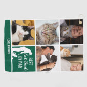 猫最高のパパPar Photo Collage for Father's Day ゴルフタオル (横)