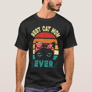 猫最高のママMeowママヴィンテージ女Messy B Tシャツ