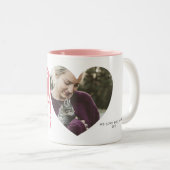 猫最高の母がかわいい写真名ピンク ツートーンマグカップ (正面右)