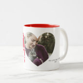 猫最高の母がかわいい写真名レッド ツートーンマグカップ (正面右)