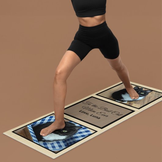 猫最高の母がカスタム文字 ヨガマット