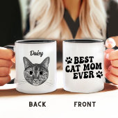 猫最高の母が猫を引っ張るパーソナライズされた マグカップ