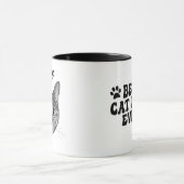 猫最高の母が猫を引っ張るパーソナライズされた マグカップ (中央)