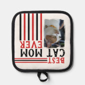 猫最高の母が赤い写真を追加 鍋敷き (正面)