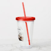 猫最高の母さんカスタムの日の猫の写真 アクリルタンブラー (左)