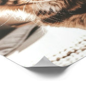 猫最高の母さんカスタムの日の猫の写真 ポスター (角)