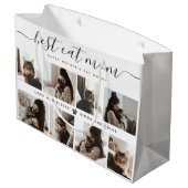 猫最高の母さんカスタムの日の猫の写真 ラージペーパーバッグ (裏面アングル)