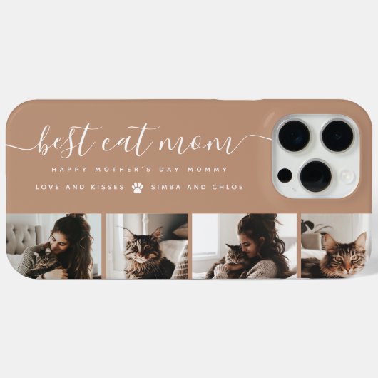 猫最高の母さんカスタムの日の猫の写真 Case-Mate iPhoneケース (裏面 (横))