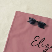 猫最高の母さん2写真名ピンク・グリーン ビーチタオル (インサイチュ)