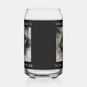 猫最高の母の写真黒 ガラス缶 (左)