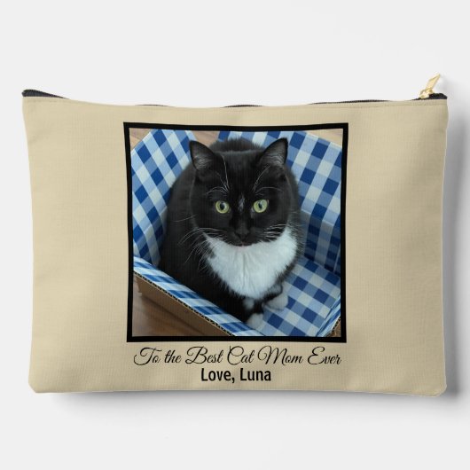 猫最高の母の撮カスタム影と文字 アクセサリーポーチ (裏面)