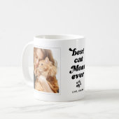 猫最高の母の撮カスタム影と文字 コーヒーマグカップ (正面左)