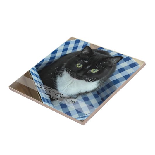 猫最高の母の撮カスタム影と文字 タイル (側面)