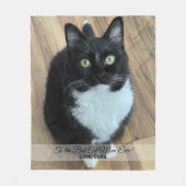 猫最高の母の撮カスタム影と文字 フリースブランケット (正面)