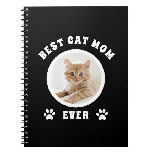 猫最高の母の撮カスタム影パーソナライズされた ノートブック (正面)