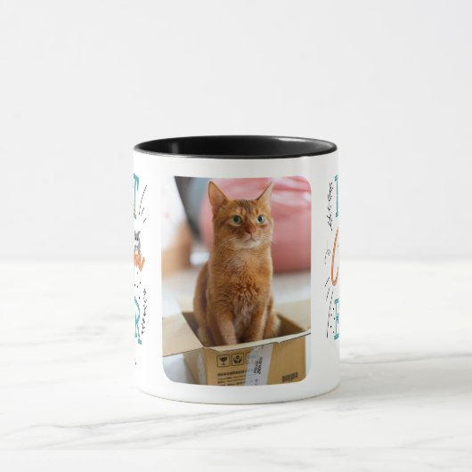 猫最高の母の日に1つフォトマザーズ マグカップ (中央)