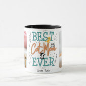 猫最高の母の日に2つフォトマザーズ マグカップ (中央)
