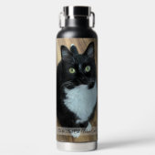 猫最高の母の日のカード ウォーターボトル (正面)