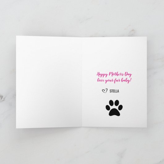 猫最高の母の日 カード (内部)