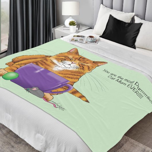 猫最高の母の日 フリースブランケット