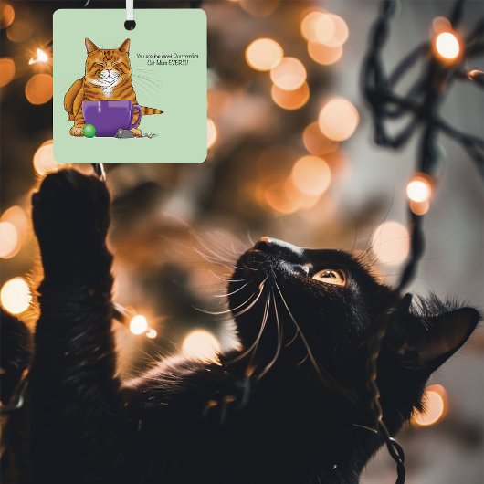 猫最高の母の日 メタルオーナメント