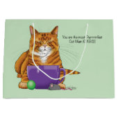 猫最高の母の日 ラージペーパーバッグ (正面)