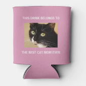 猫最高の母はカスタムPhoto Pink 缶クーラー (正面)