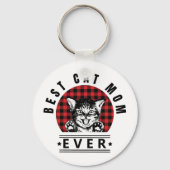 猫最高の母は常にバッファローのプレイド キーホルダー (正面)