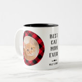 猫最高の母は赤い写真名をプリード ツートーンマグカップ (正面左)